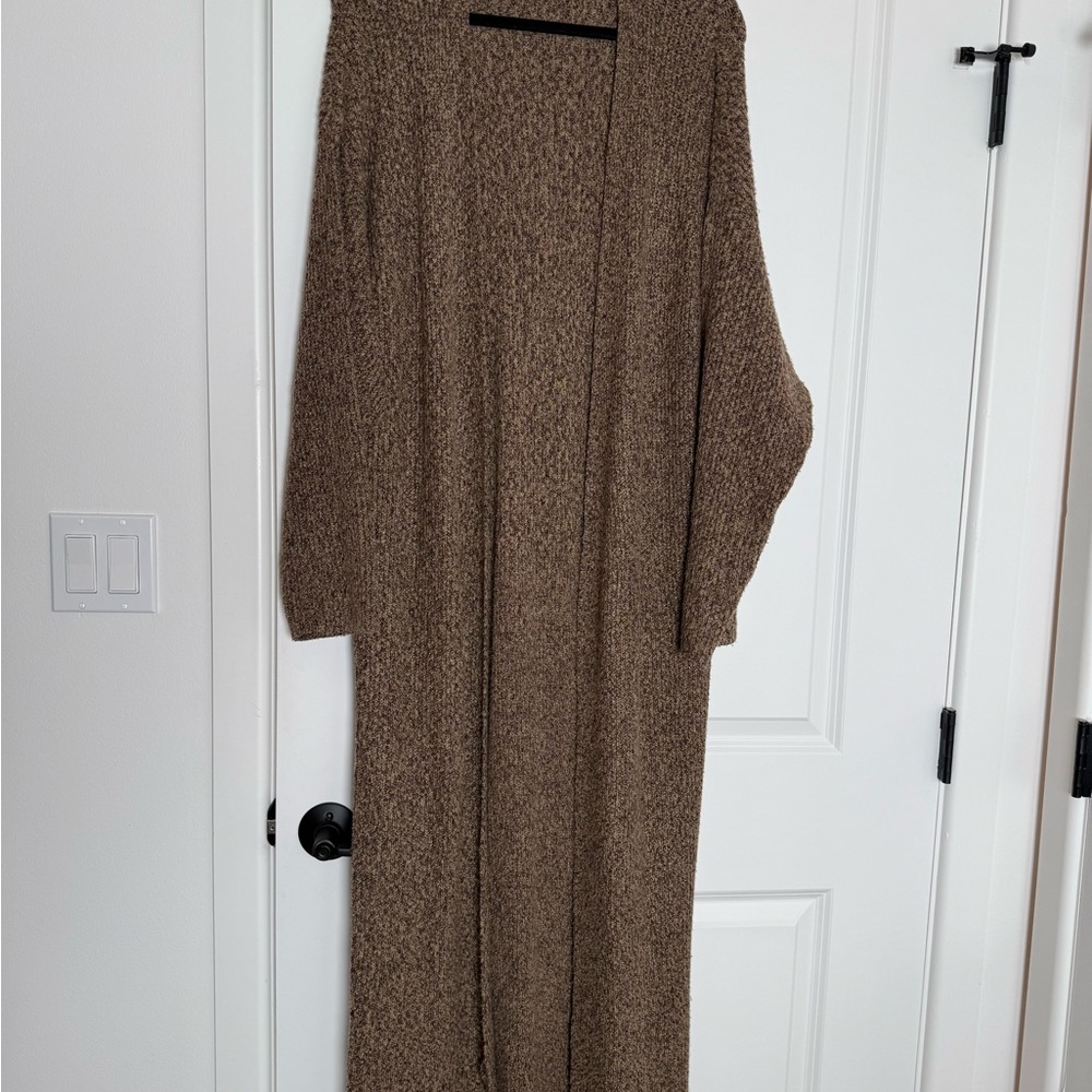 Zara Cozy Brown Knit Cardigan